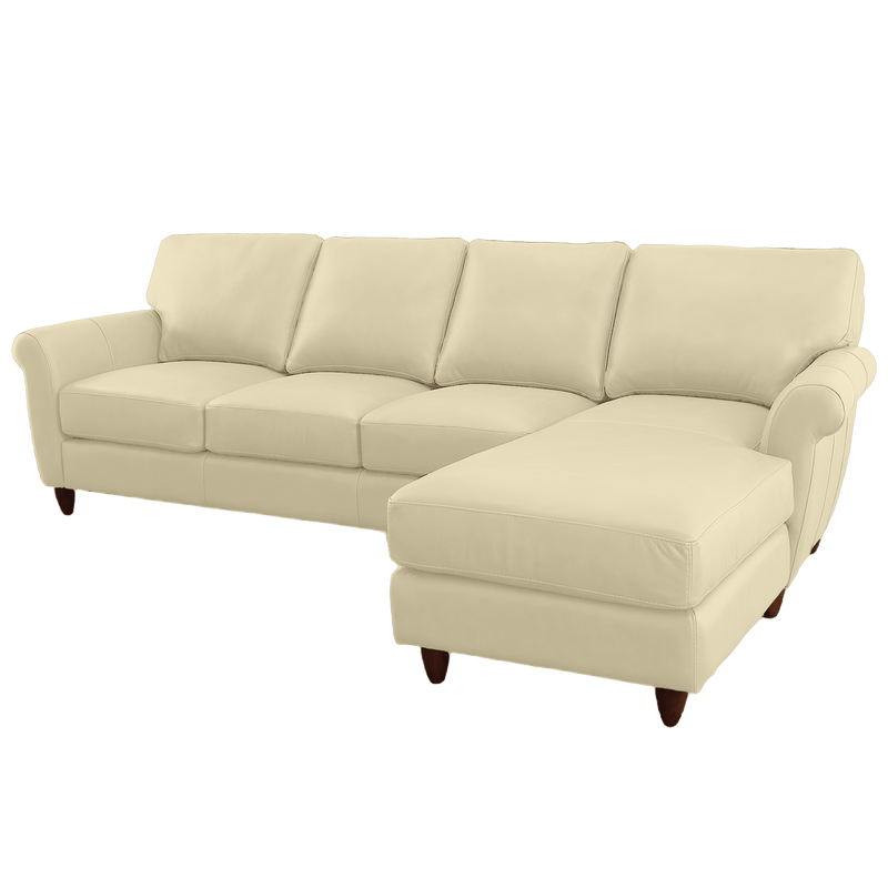 Cherish Leather Chofa Sectional Right Facing - Coja