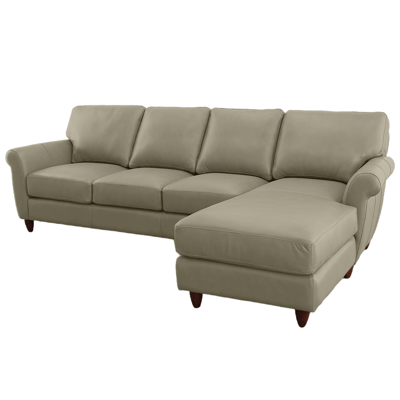 Cherish Leather Chofa Sectional Right Facing - Coja