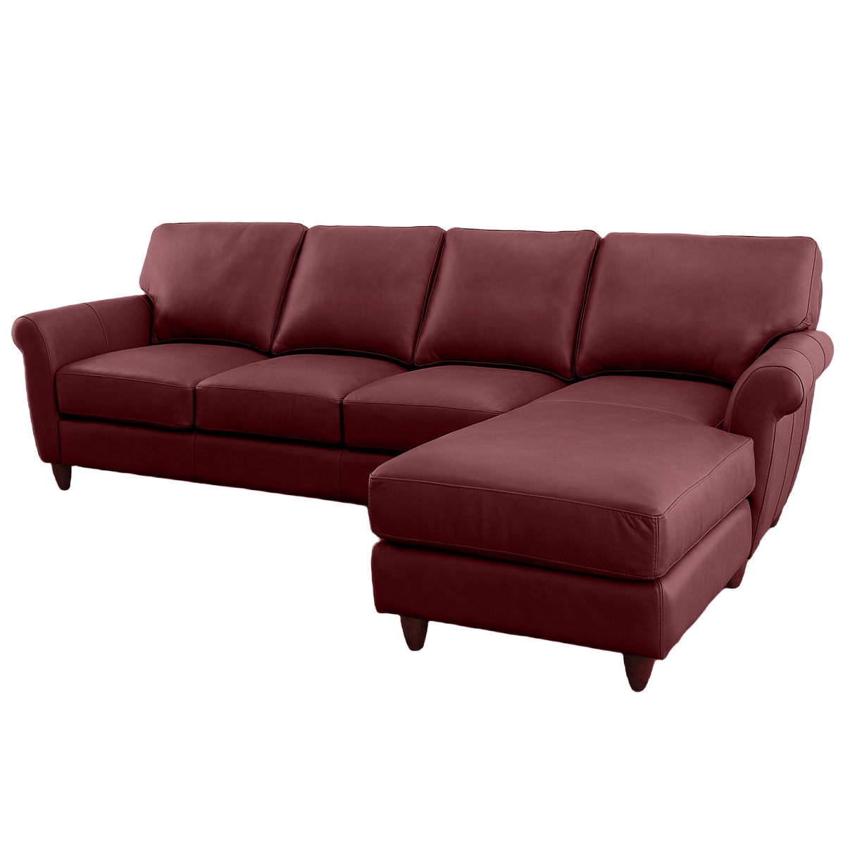 Cherish Leather Chofa Sectional Right Facing - Coja
