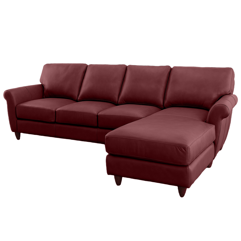 Cherish Leather Chofa Sectional Right Facing - Coja