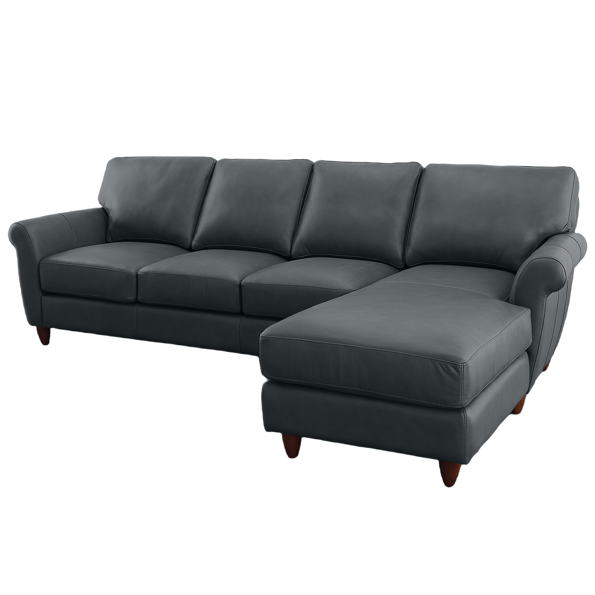 Cherish Leather Chofa Sectional Right Facing - Coja