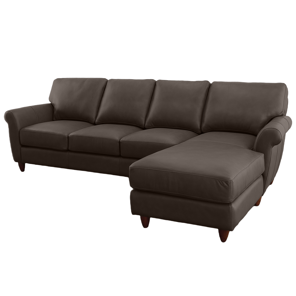 Cherish Leather Chofa Sectional Right Facing - Coja