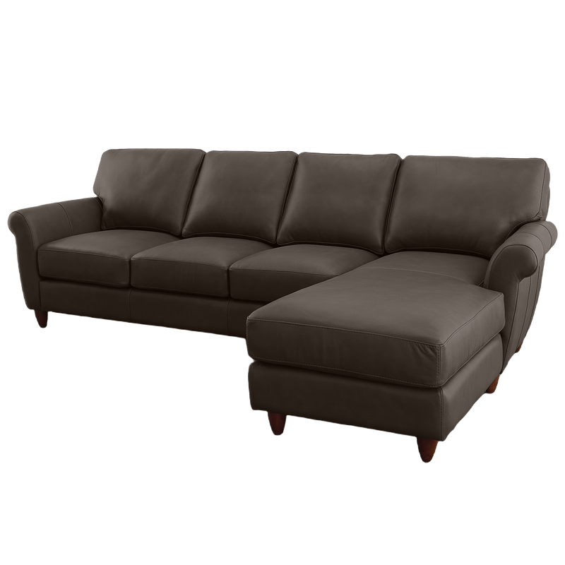 Cherish Leather Chofa Sectional Right Facing - Coja