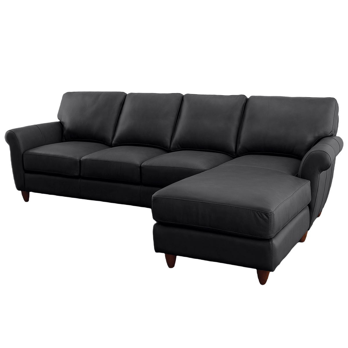 Cherish Leather Chofa Sectional Right Facing - Coja
