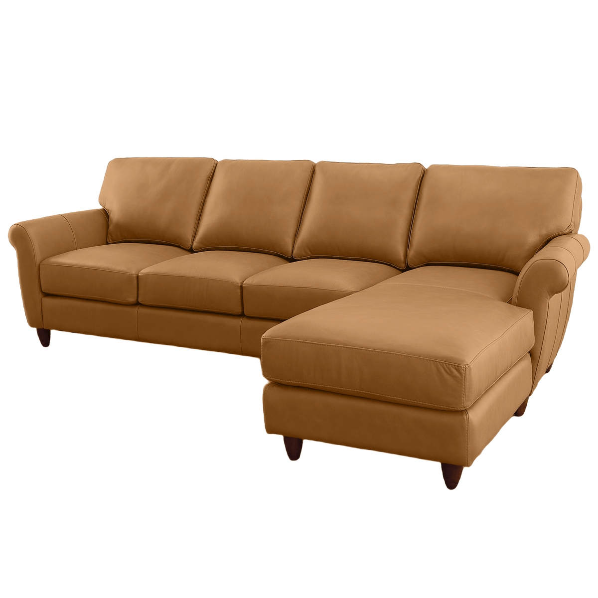 Cherish Leather Chofa Sectional Right Facing - Coja