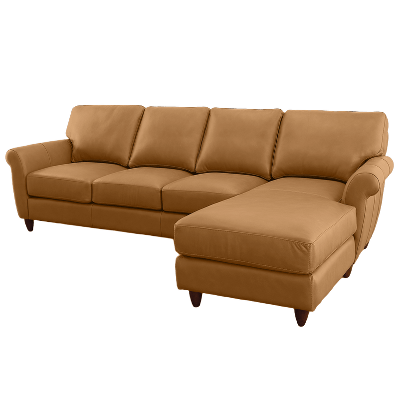 Cherish Leather Chofa Sectional Right Facing - Coja