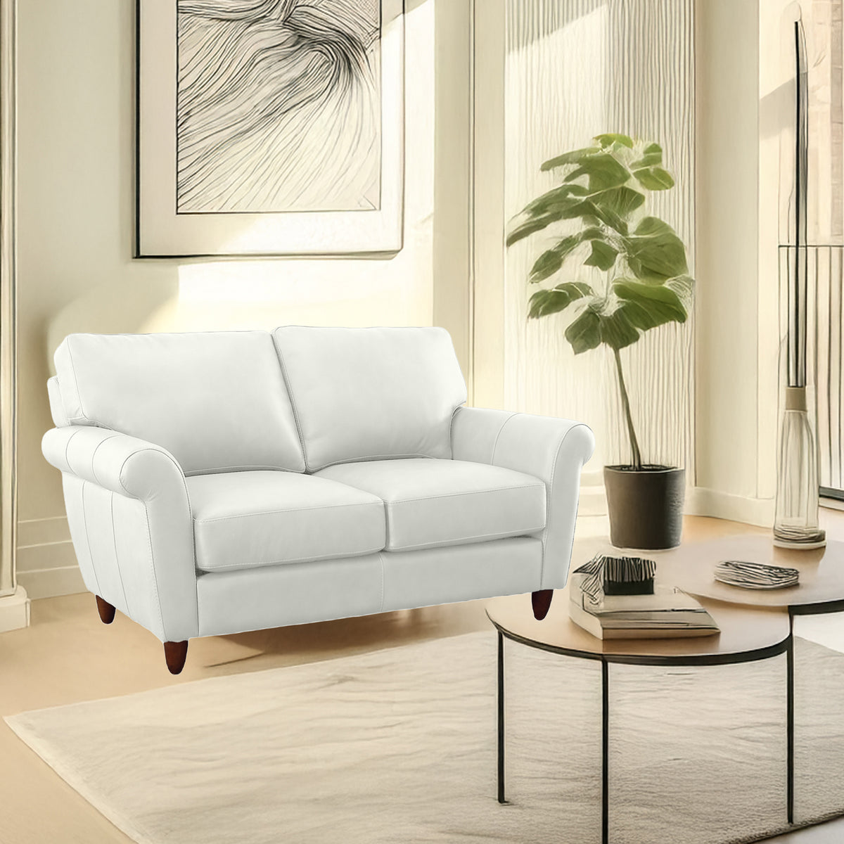 Cherish Leather Loveseat - Coja