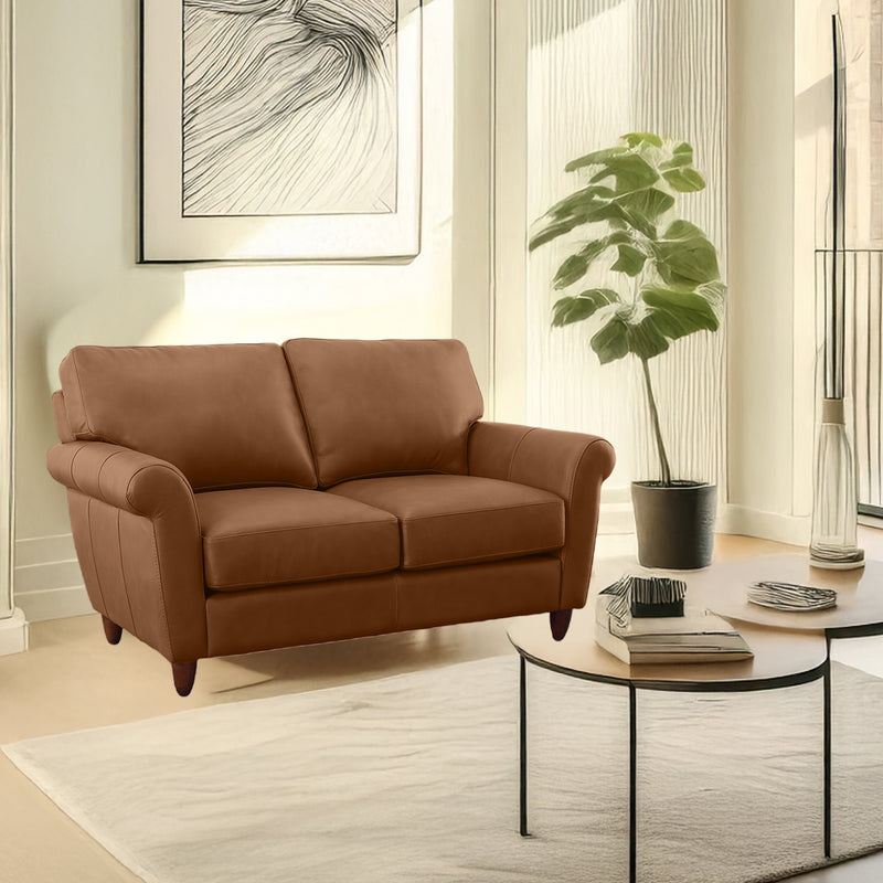 Cherish Leather Loveseat - Coja
