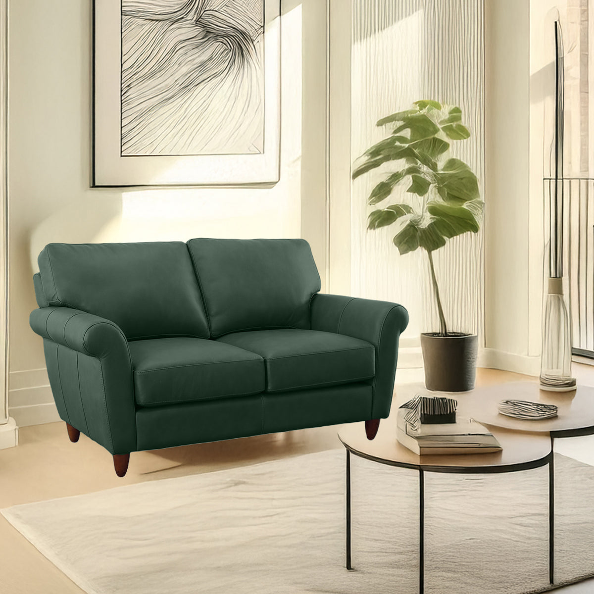 Cherish Leather Loveseat - Coja