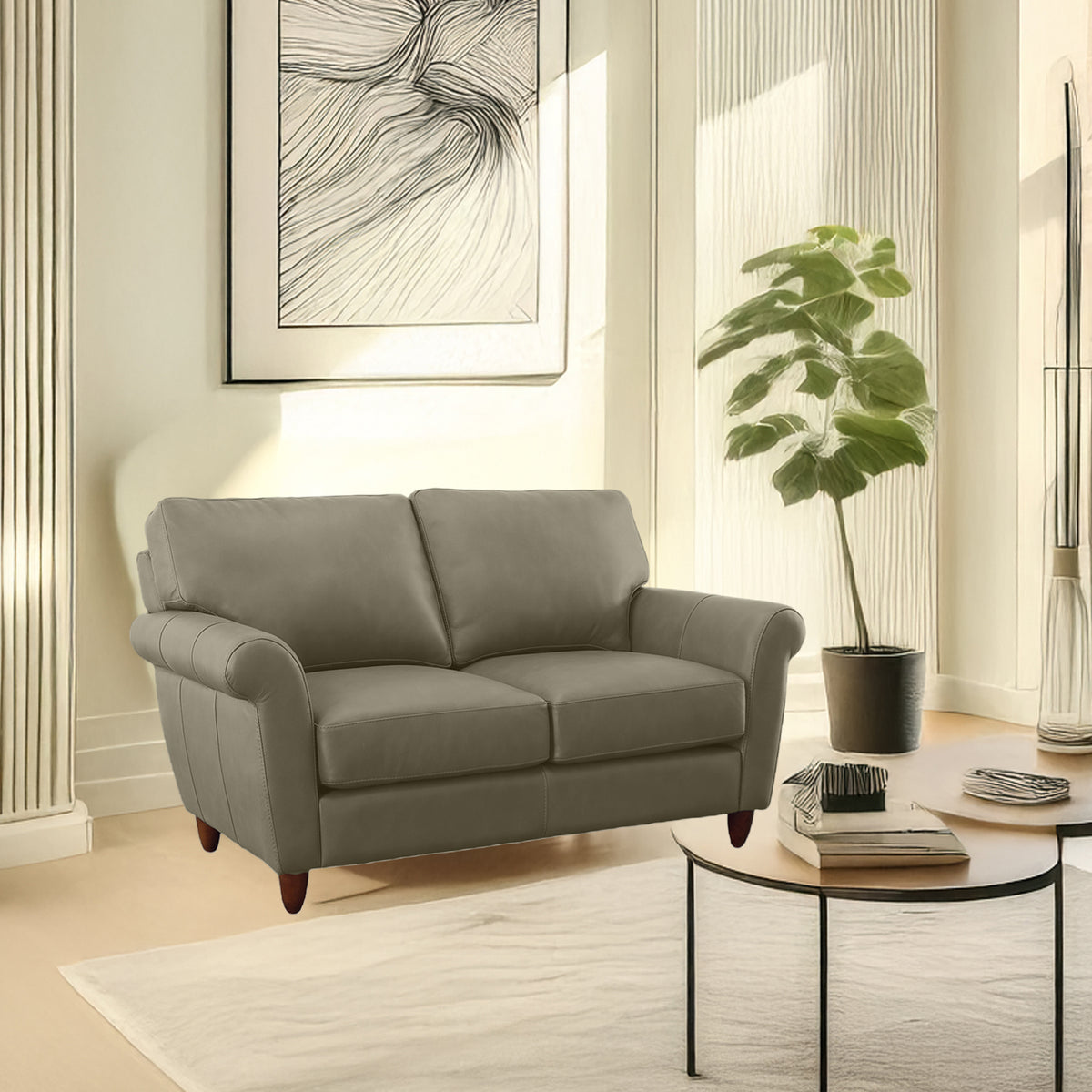 Cherish Leather Loveseat - Coja
