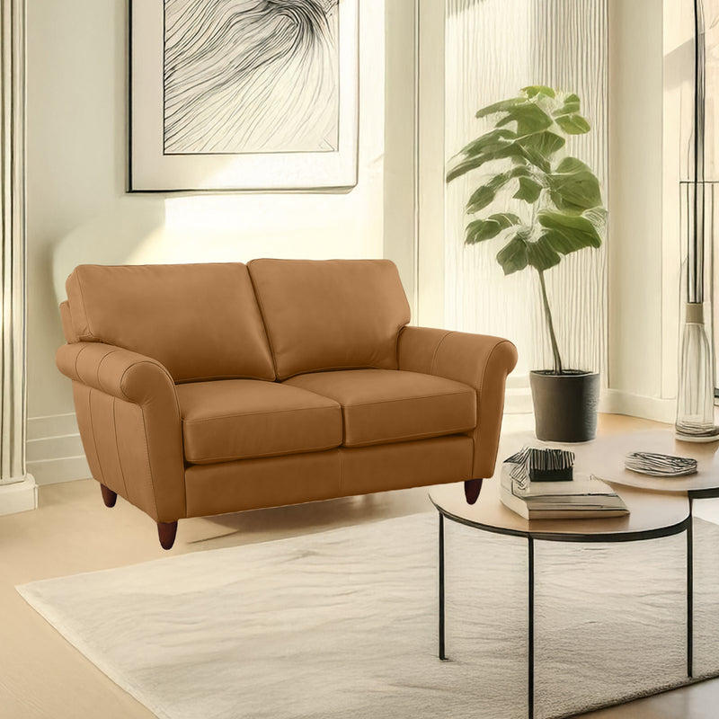 Cherish Leather Loveseat - Coja