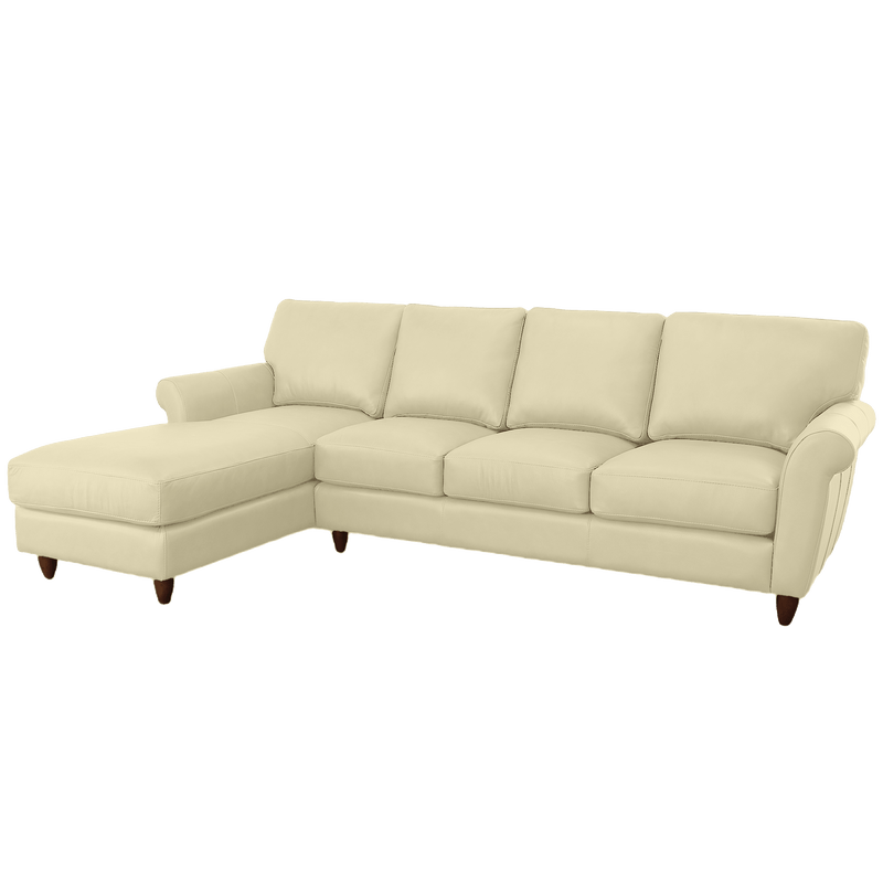 Cherish Leather Chofa Sectional Left Facing - Coja
