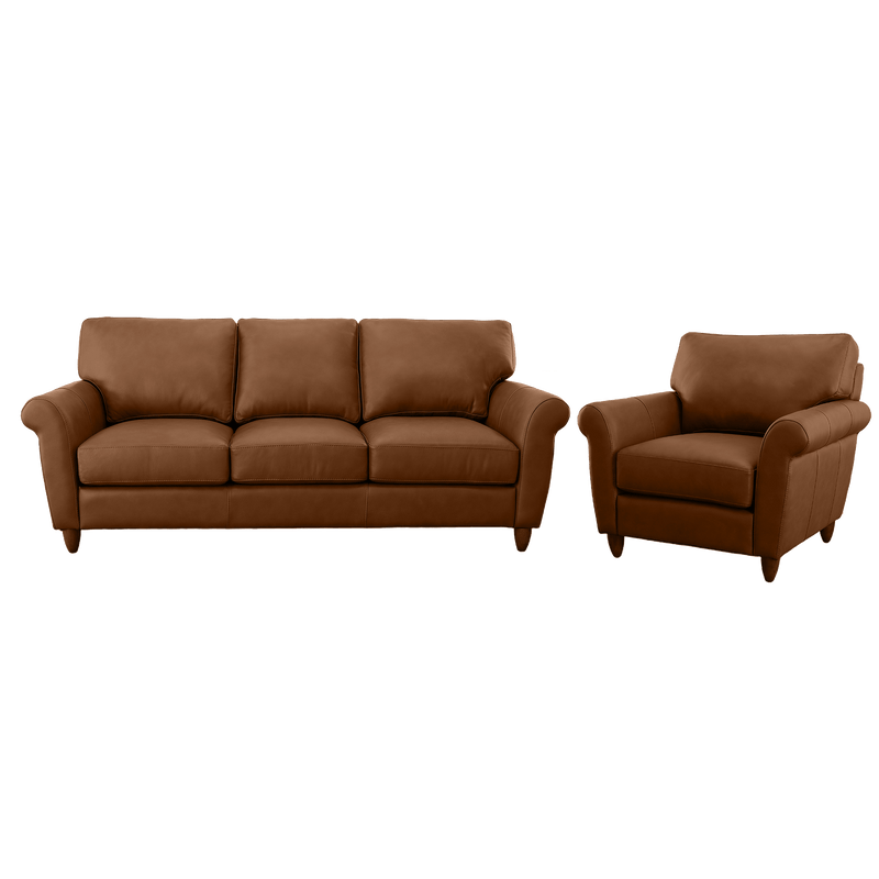 Cherish Leather Sofa & Chair Set - Coja