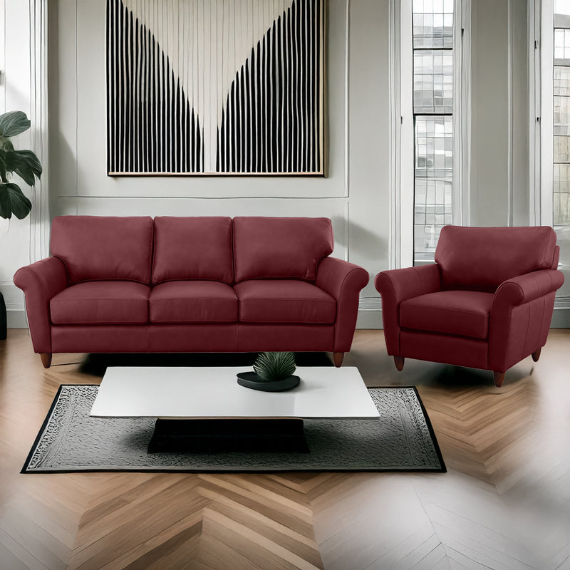 Cherish Leather Sofa & Chair Set - Coja