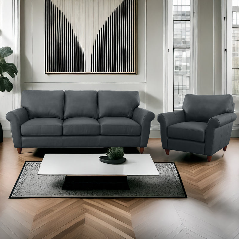 Cherish Leather Sofa & Chair Set - Coja