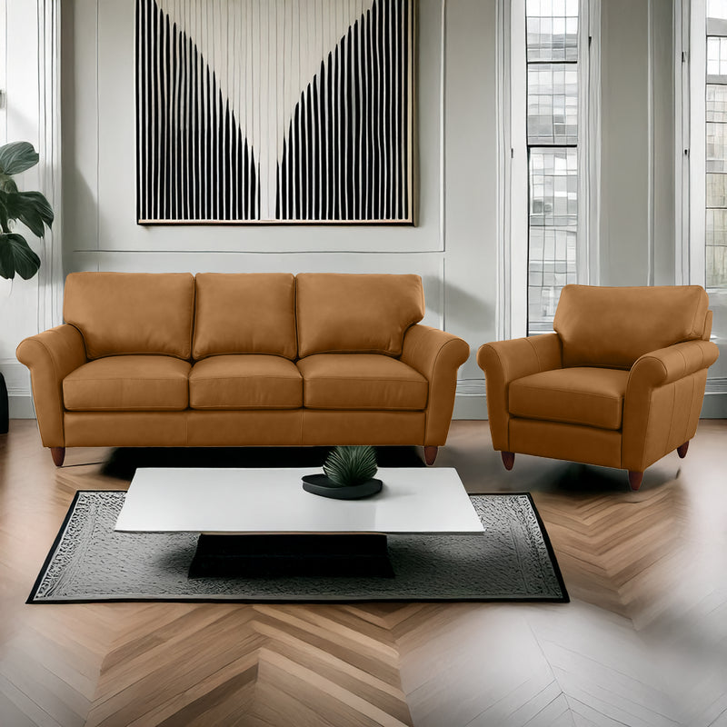 Cherish Leather Sofa & Chair Set - Coja