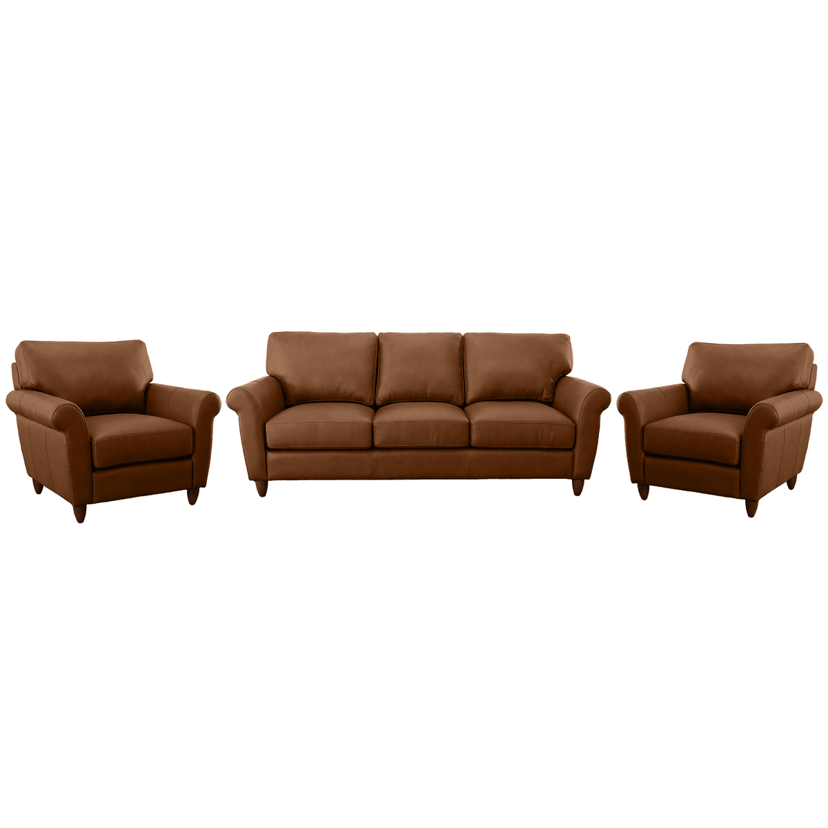 Cherish Leather Sofa & Two Chair Set - Coja