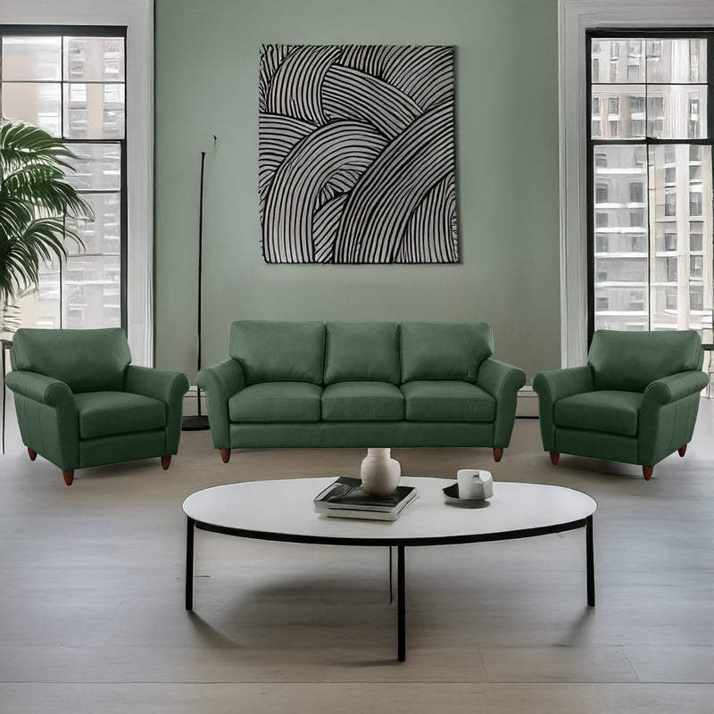 Cherish Leather Sofa & Two Chair Set - Coja