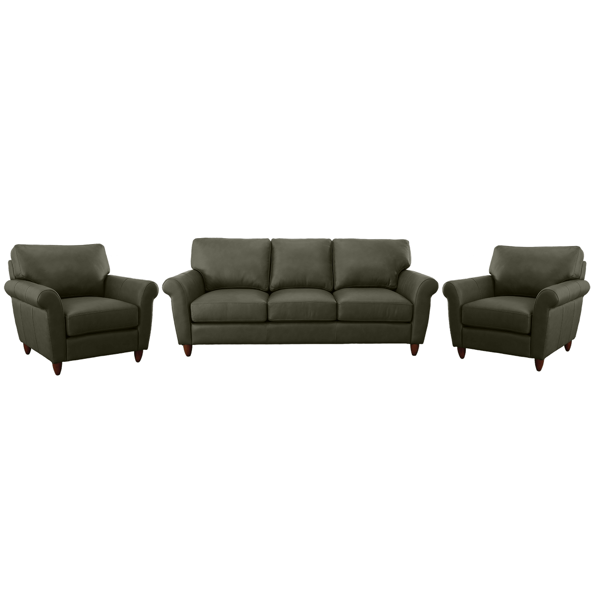 Cherish Leather Sofa & Two Chair Set - Coja