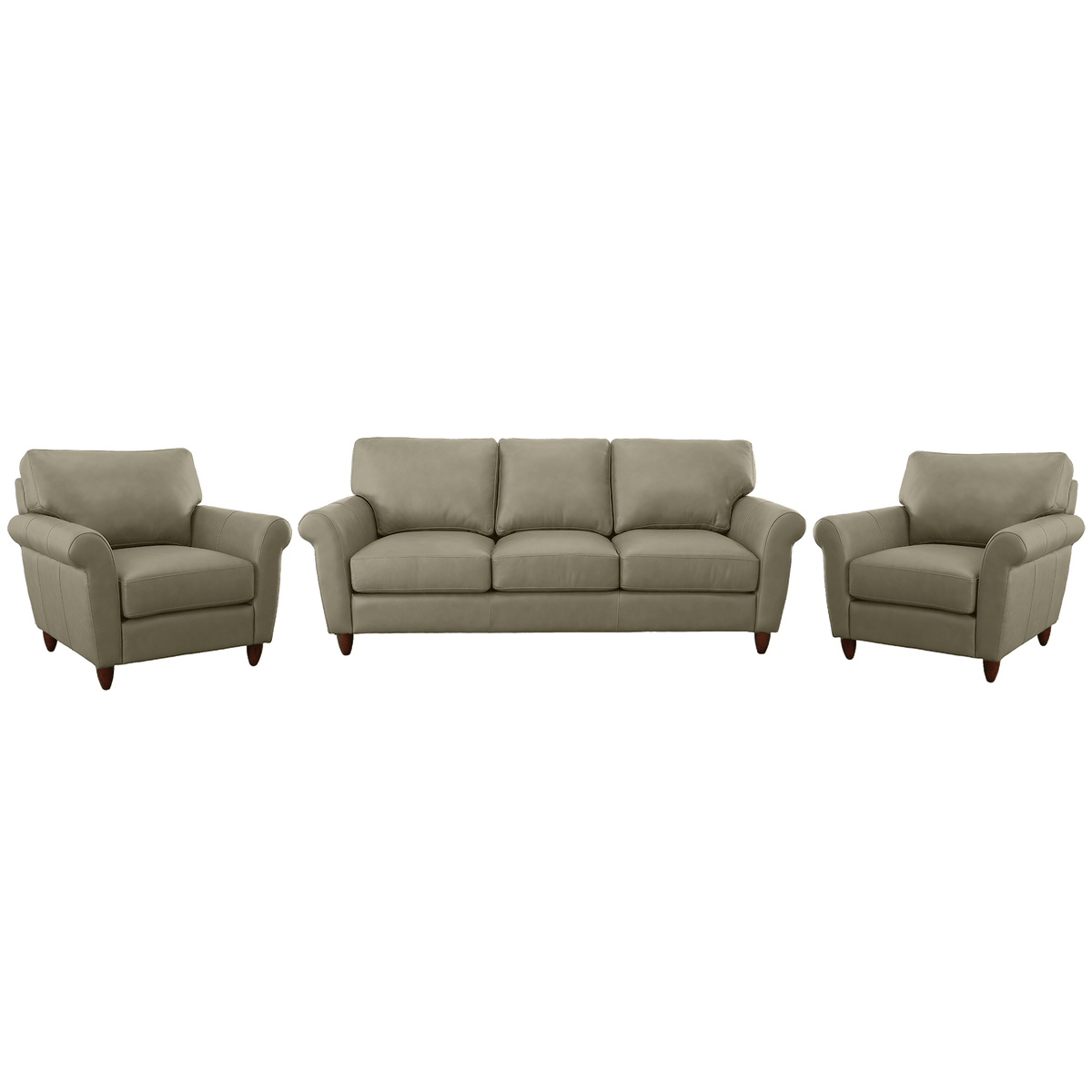 Cherish Leather Sofa & Two Chair Set - Coja