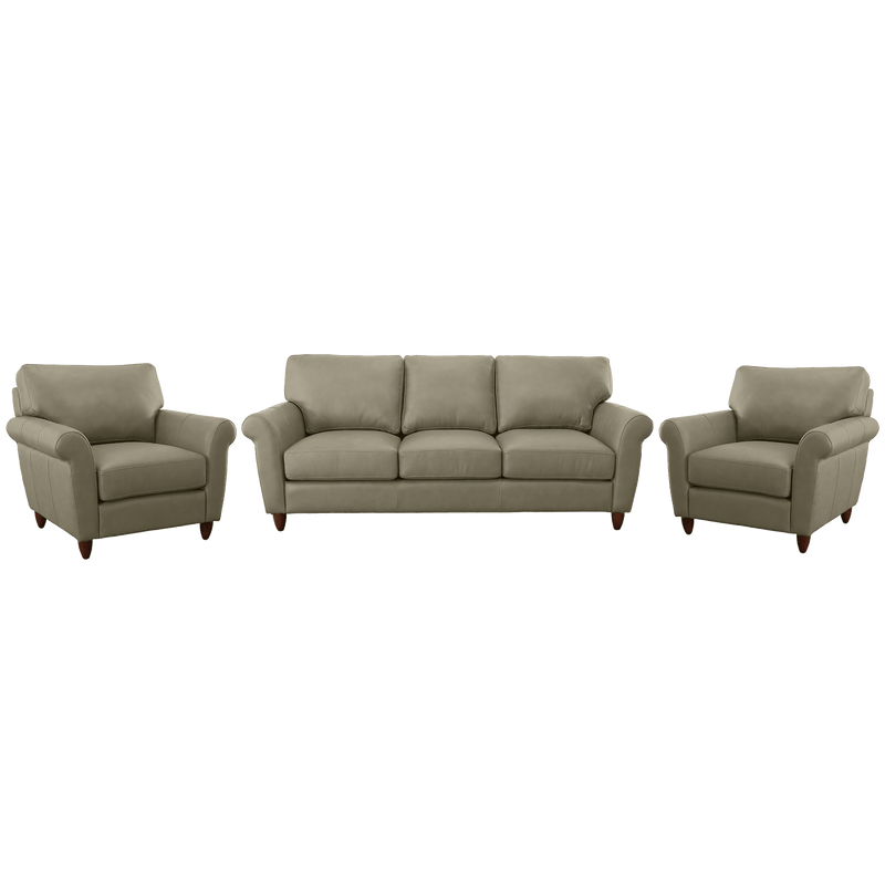 Cherish Leather Sofa & Two Chair Set - Coja