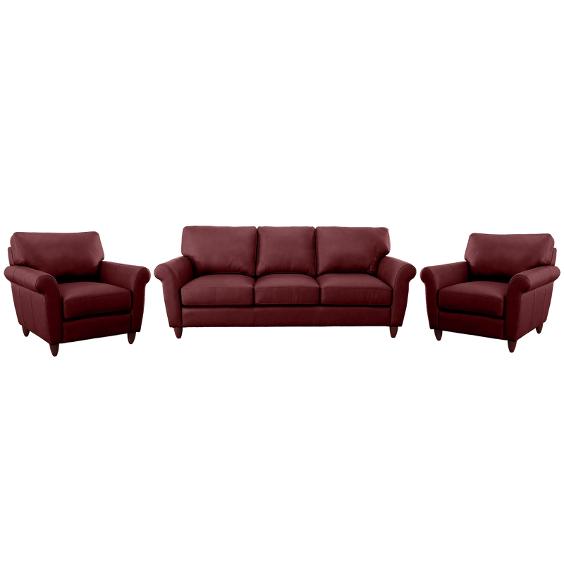 Cherish Leather Sofa & Two Chair Set - Coja