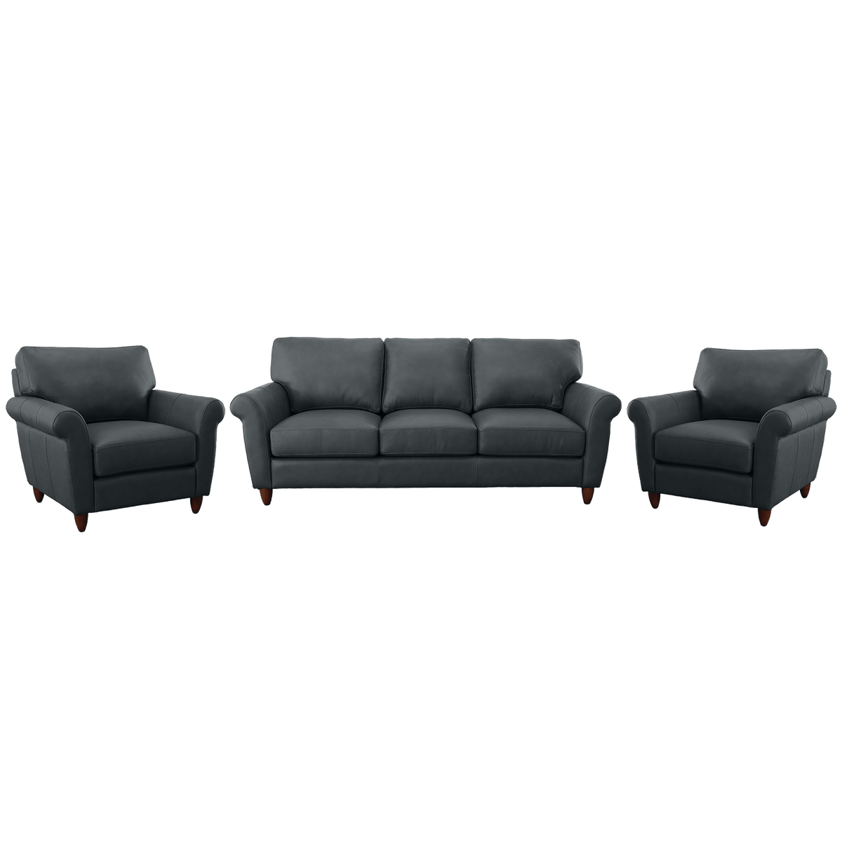Cherish Leather Sofa & Two Chair Set - Coja