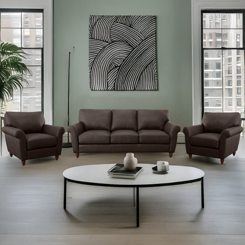 Cherish Leather Sofa & Two Chair Set - Coja