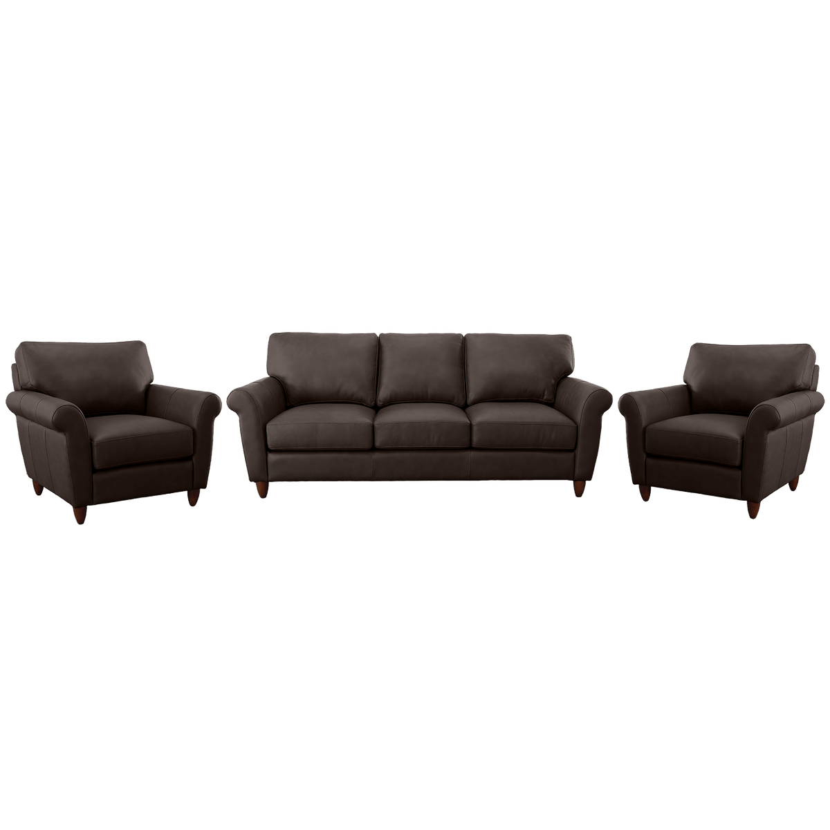 Cherish Leather Sofa & Two Chair Set - Coja