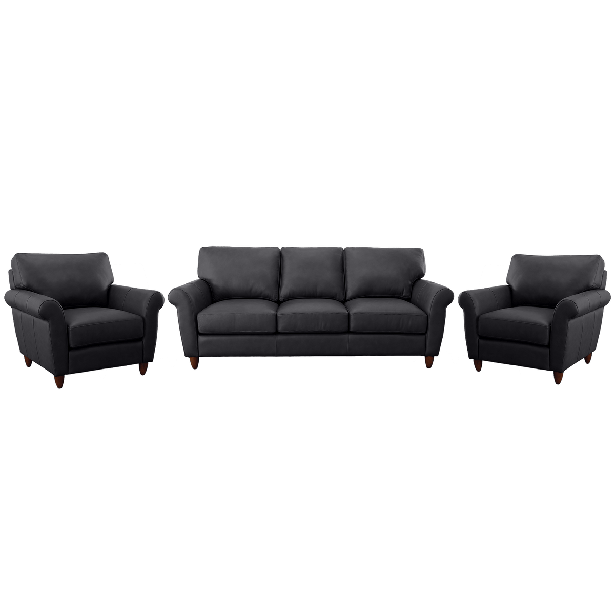 Cherish Leather Sofa & Two Chair Set - Coja