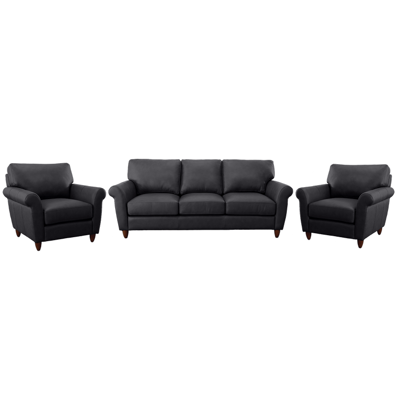 Cherish Leather Sofa & Two Chair Set - Coja