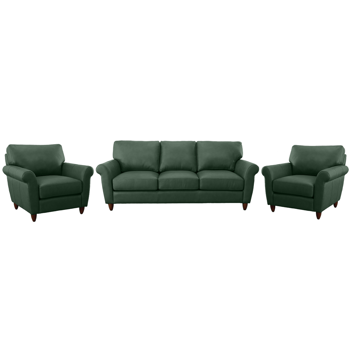 Cherish Leather Sofa & Two Chair Set - Coja