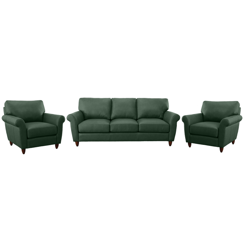 Cherish Leather Sofa & Two Chair Set - Coja