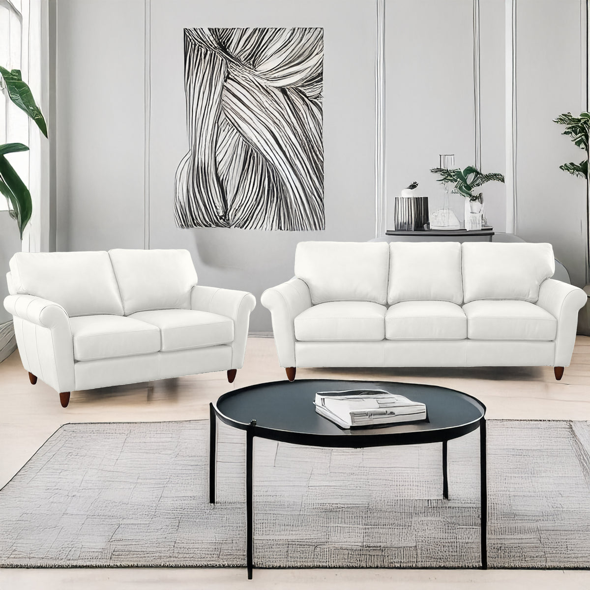 Cherish Leather Sofa & Loveseat Set - Coja