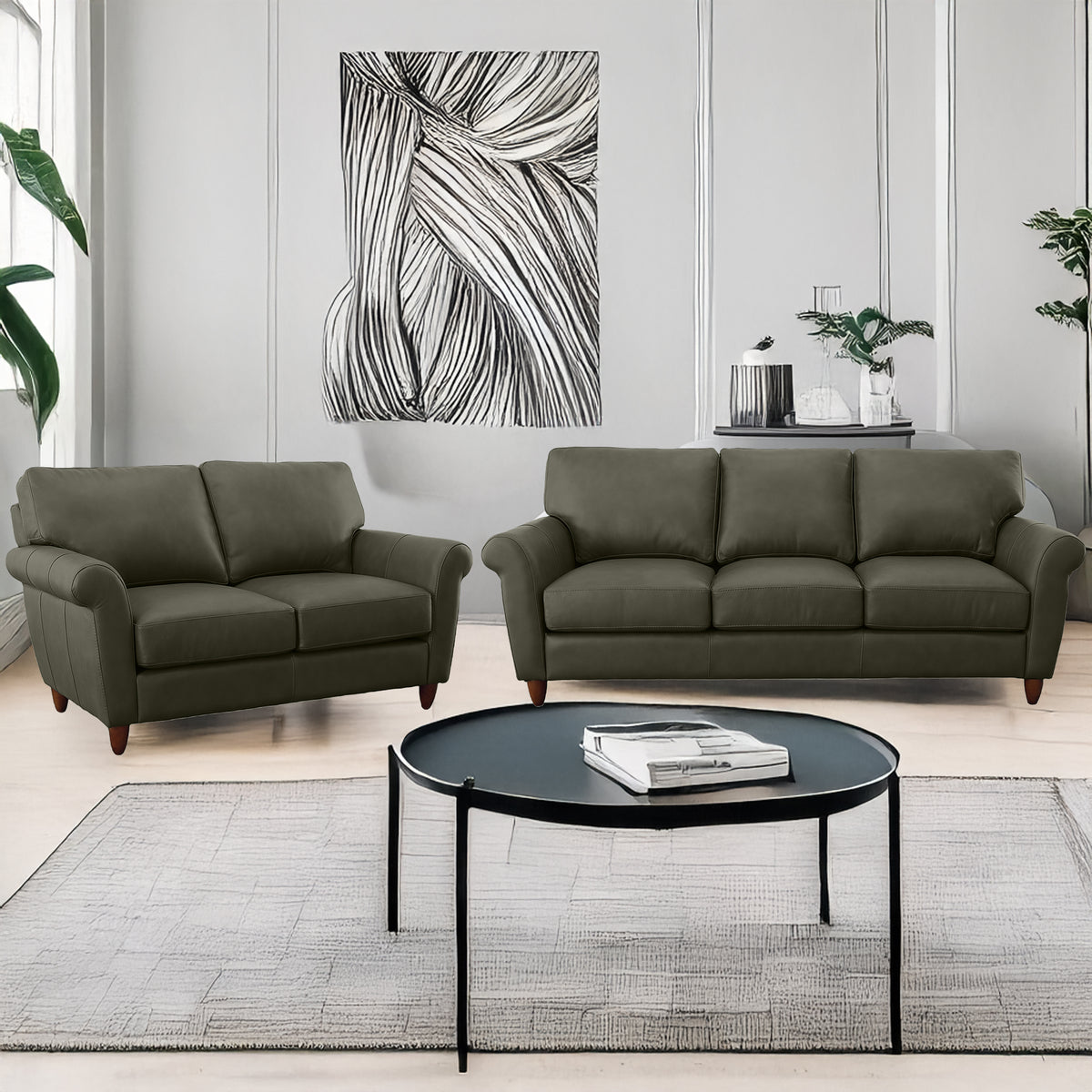 Cherish Leather Sofa & Loveseat Set - Coja
