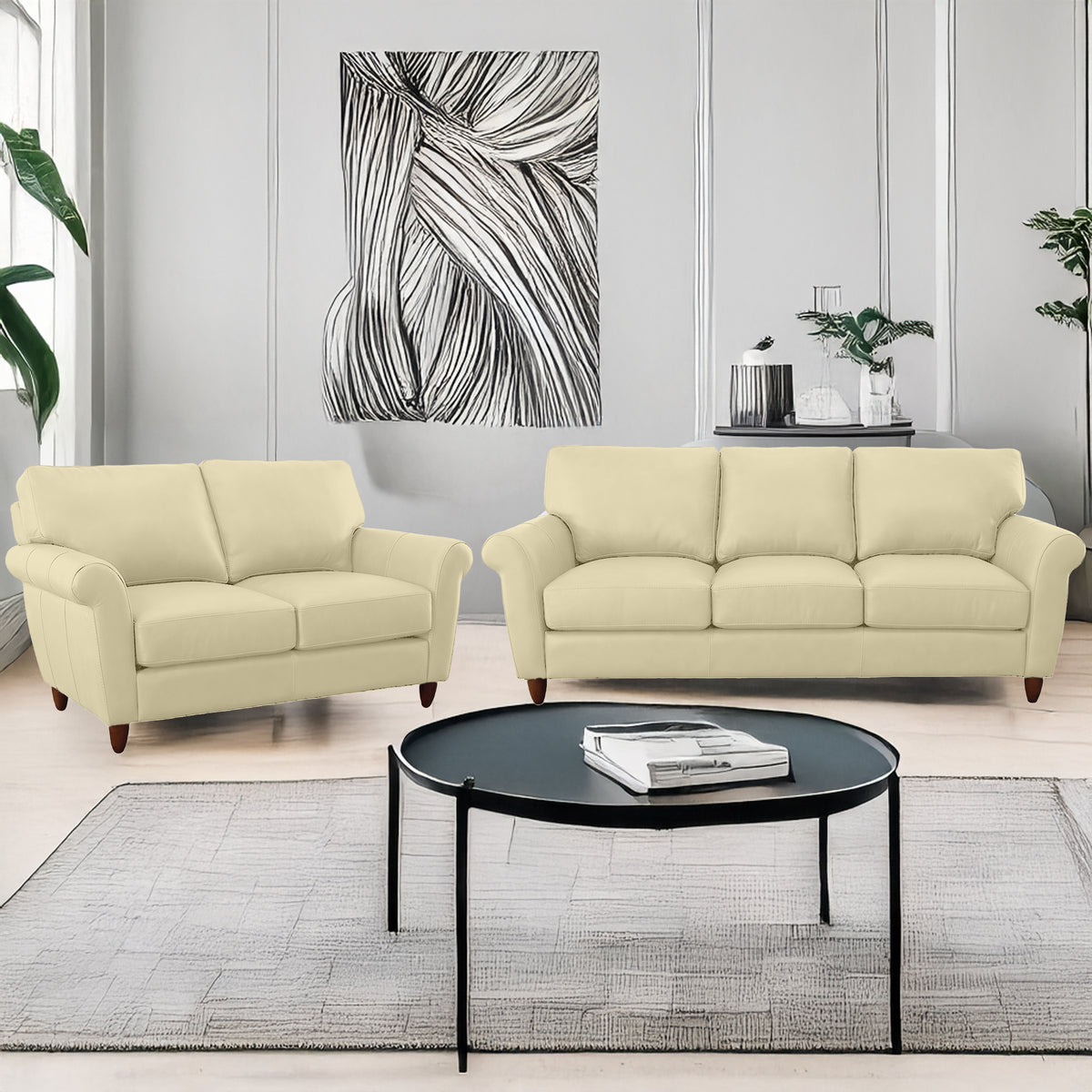 Cherish Leather Sofa & Loveseat Set - Coja