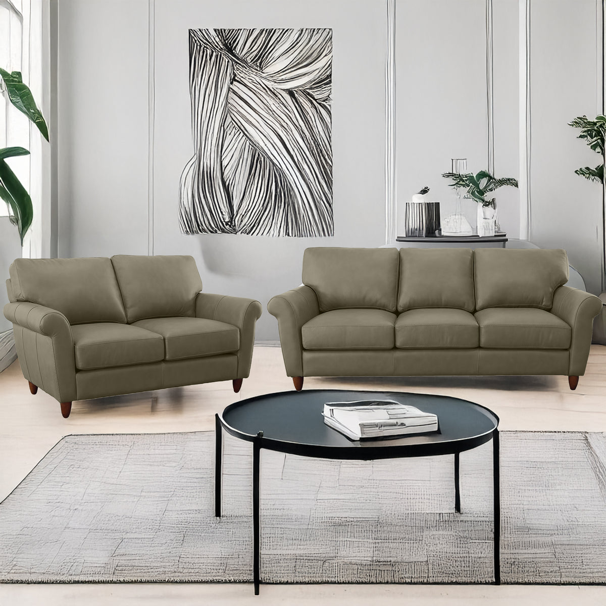 Cherish Leather Sofa & Loveseat Set - Coja