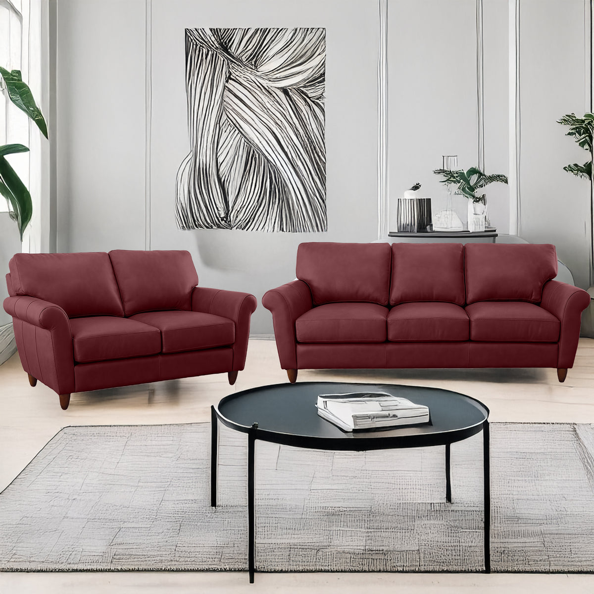 Cherish Leather Sofa & Loveseat Set - Coja