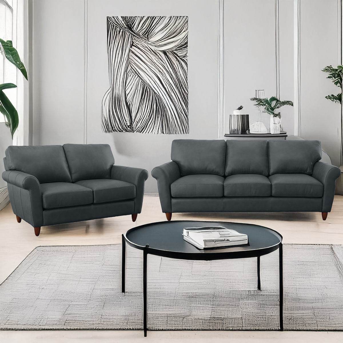 Cherish Leather Sofa & Loveseat Set - Coja