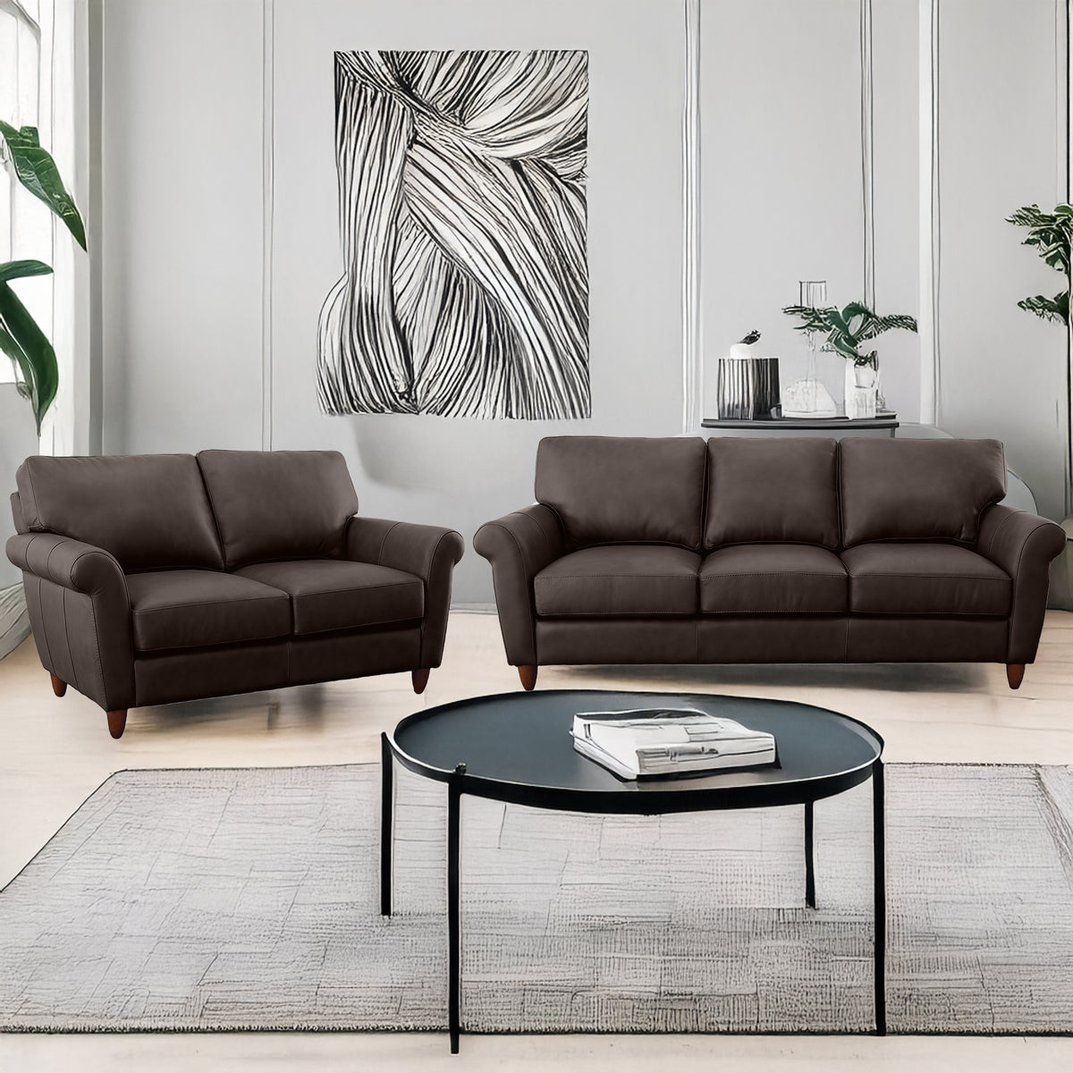 Cherish Leather Sofa & Loveseat Set - Coja