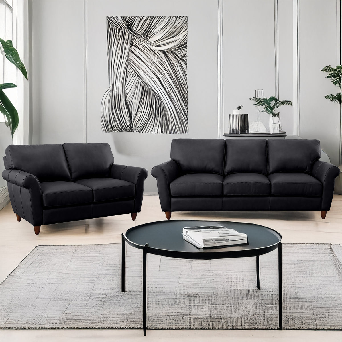 Cherish Leather Sofa & Loveseat Set - Coja