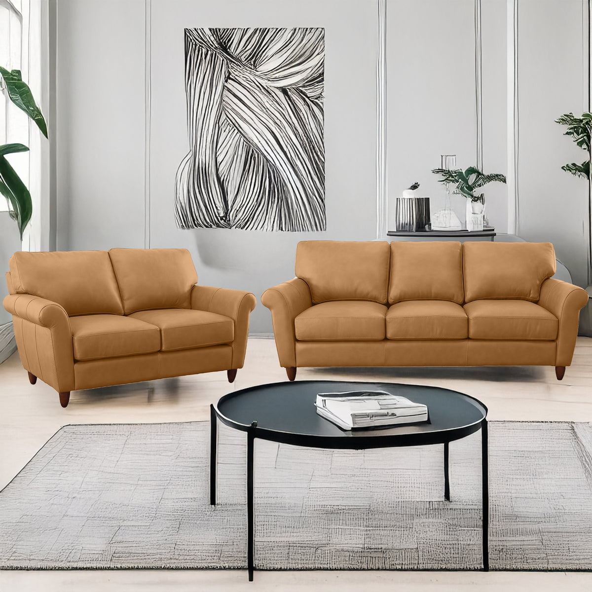 Cherish Leather Sofa & Loveseat Set - Coja