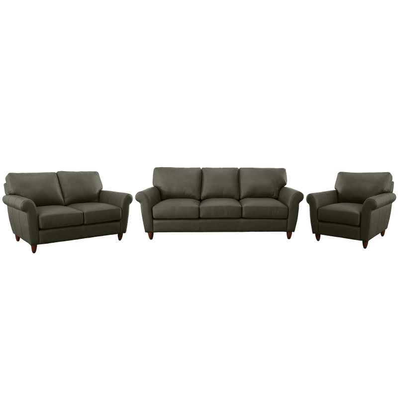 Cherish Leather Sofa, Loveseat & Chair Set - Coja