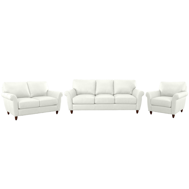 Cherish Leather Sofa, Loveseat & Chair Set - Coja