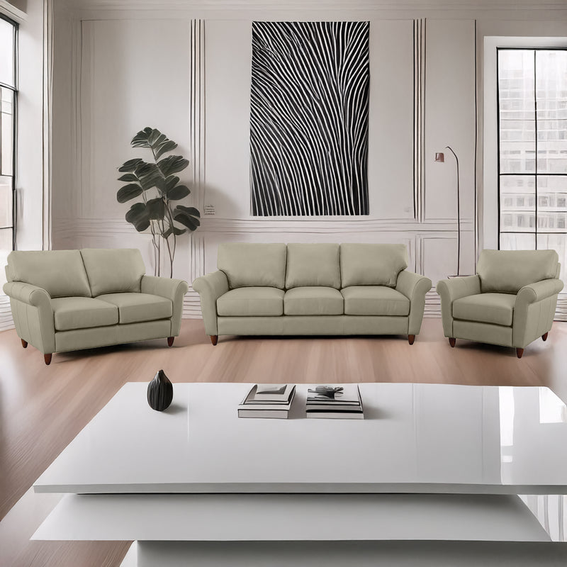 Cherish Leather Sofa, Loveseat & Chair Set - Coja