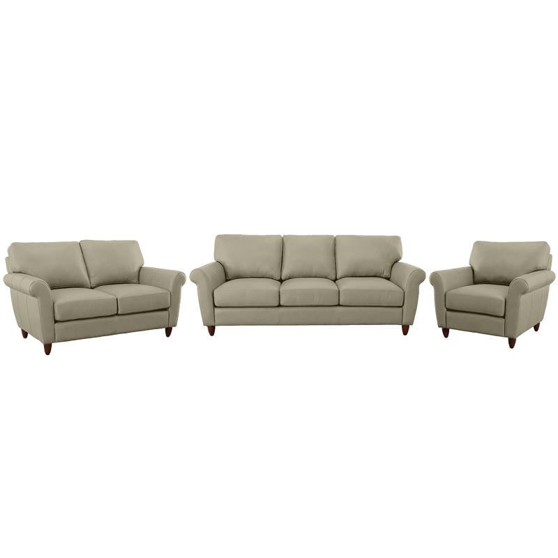 Cherish Leather Sofa, Loveseat & Chair Set - Coja
