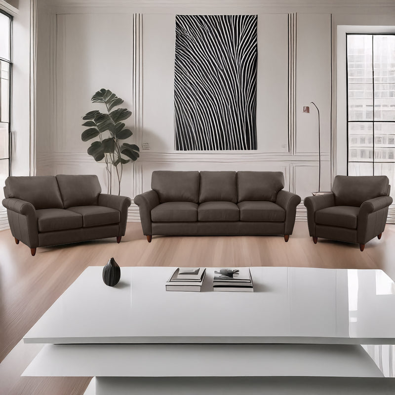 Cherish Leather Sofa, Loveseat & Chair Set - Coja