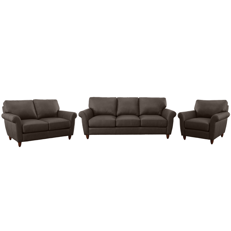 Cherish Leather Sofa, Loveseat & Chair Set - Coja