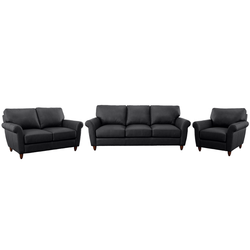 Cherish Leather Sofa, Loveseat & Chair Set - Coja