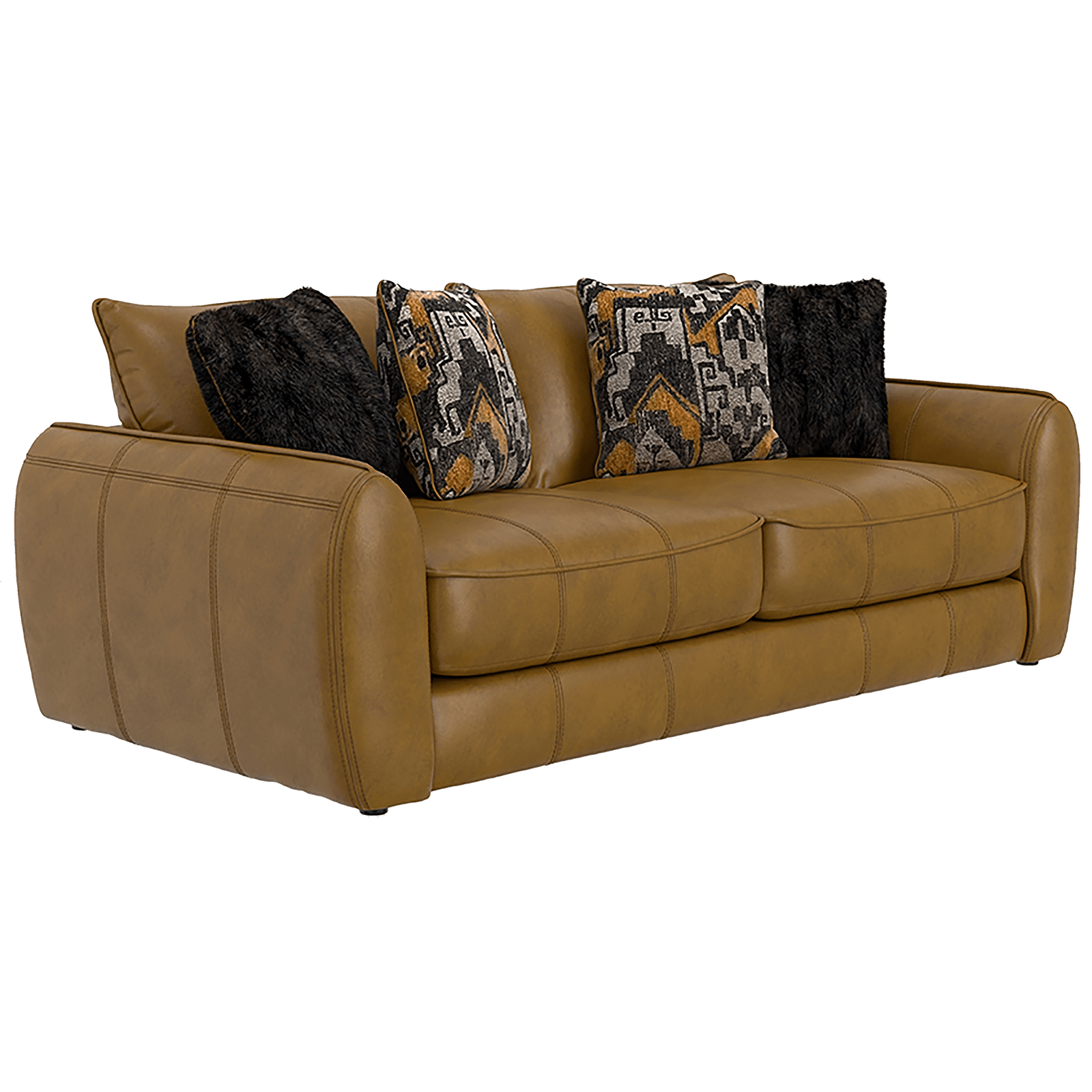 Chantea Ultra - Plush Leather Sofa, Camel - Coja